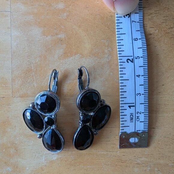 BN Black Crystal Statement Earrings - Picture 6 of 6